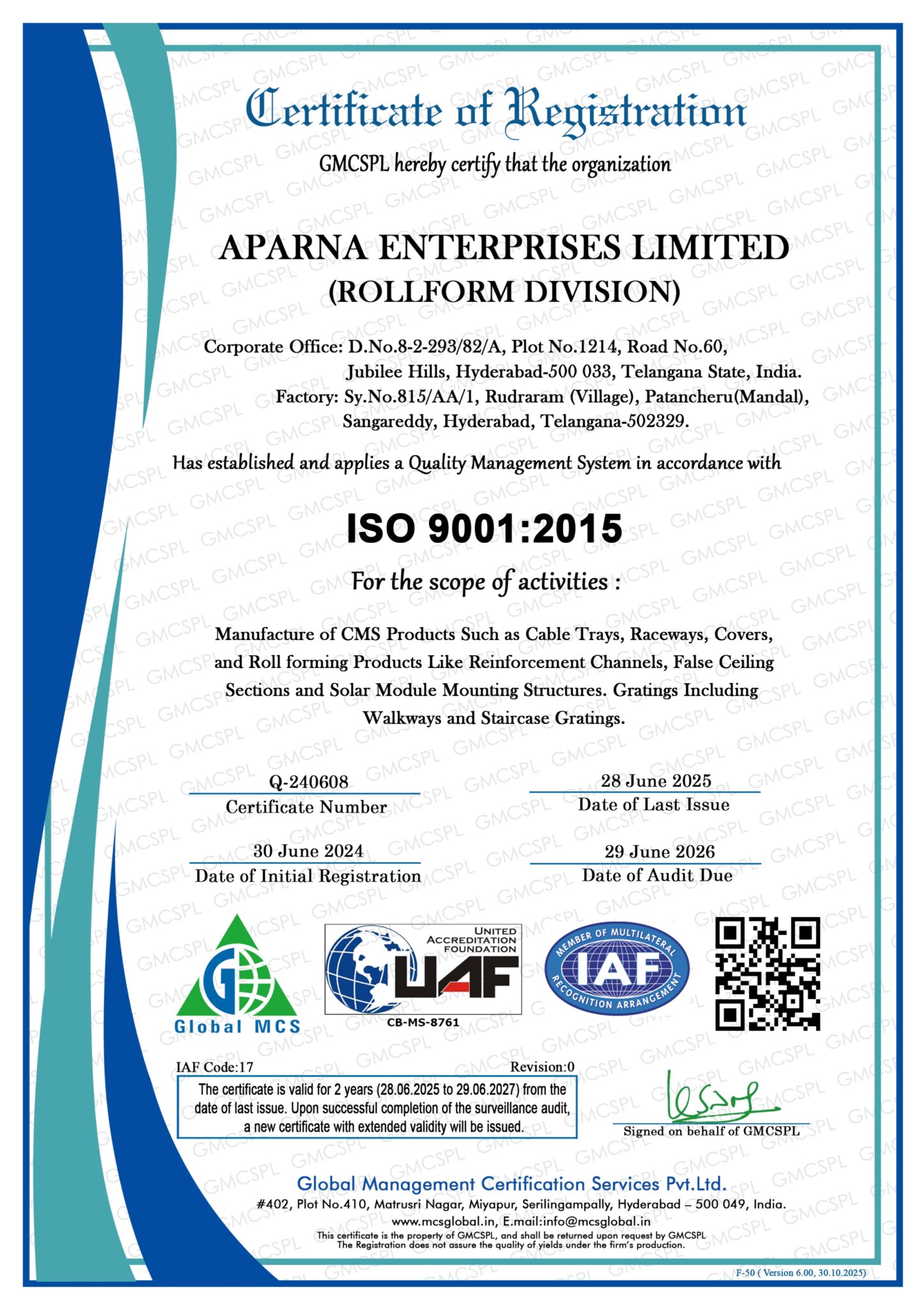 q 240608 aparna enterprises rollform page 0001