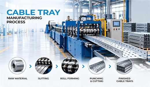 Cable Tray Manufacturing Process: From Steel Coil to Finished Tray